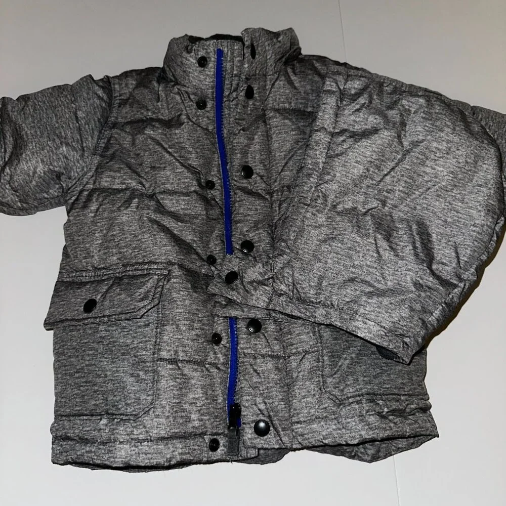 BABY GAP Size 4 Years Toddler GRAY Coat with removeable hood EUC